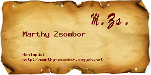 Marthy Zsombor névjegykártya